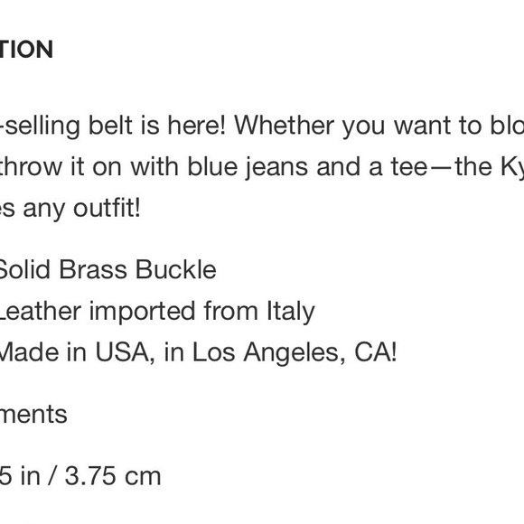 JJ Winters Kylie Cheetah Belt Size Large